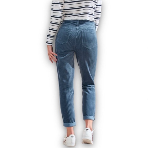 ❤️❤️PacSun Slate Blue Corduroy High-Waisted Straight Leg Short -Length Mom Pants - Picture 10 of 10